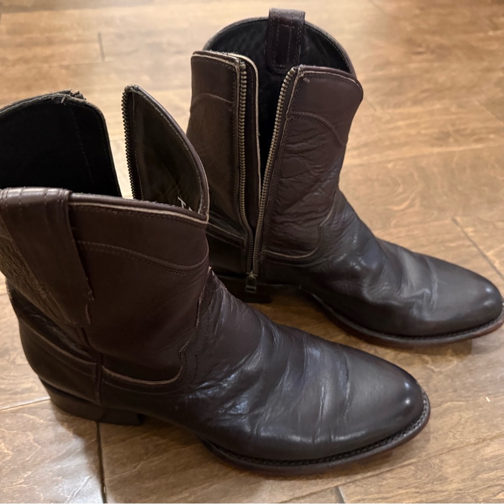 Tecovas Dark Brown Leather Western Boots